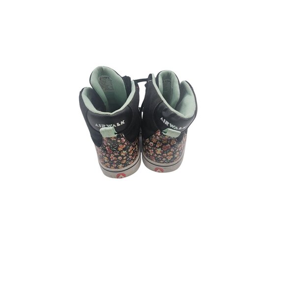 Airwalk Kids High-Top Sneakers Size 13 Black & Green With Floral Details - Picture 5 of 7